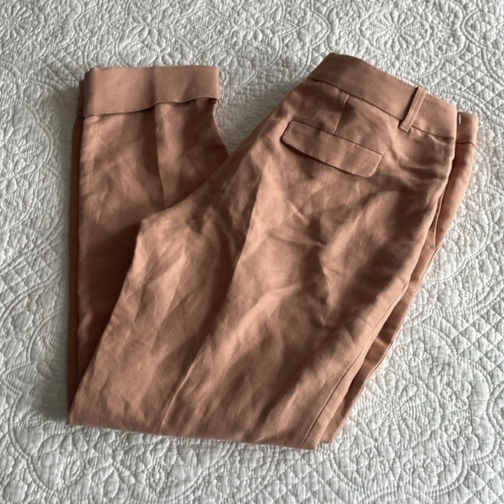 Maje Tan Cropped Pants with Tailored Fit